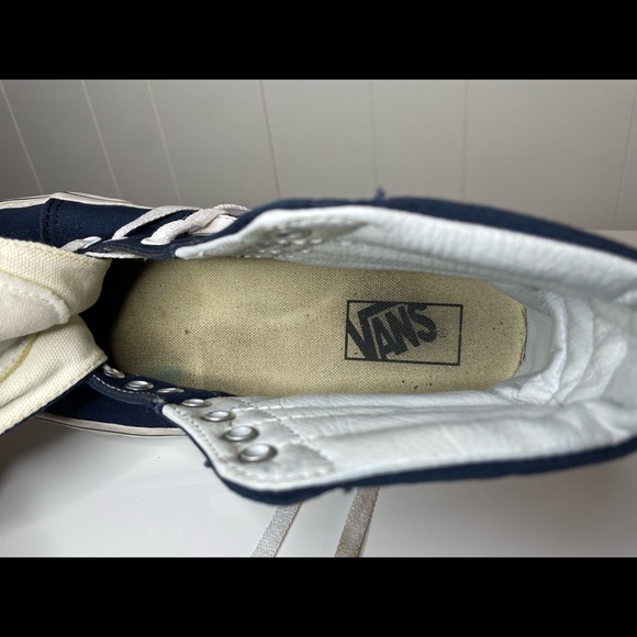 Vans Sk8-Hi Sneakers High Tops Skate Shoes Blue/White Women’s Size 9 Men’s 7.5 - Picture 5 of 13